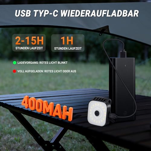 Dokkita Lauflicht Joggen Clip USB, Lauflampe Joggen USB Clip 2 Stück – Ansicht 3