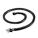 BCughia Chaine Gourmette Homme, Cadeau pour Homme Le Noir Autre Type de Chaîne Fermoir Fantaisie Chaîne Cubaine Simple Collier 500mm