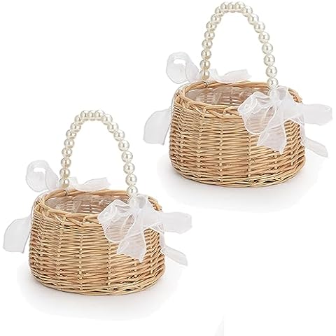 Fofetbfo Wicker Flower Girl Basket Cover