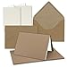 Produktbild 100x Vintage Kraftpapier Falt-Karten SET mit Umschlägen und Einlegern DIN B6 - 120 x 169 mm - 350 g/m² - blanko I by GUSTAV NEUSER®"
