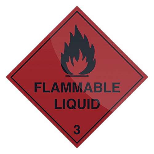 Fixman 921598 Self-Adhesive Flammable Liquid Sign 100 x 100mm