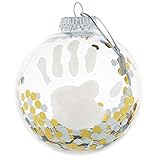 Bola de Navidad personalizable con la huella de la mano de tu hijo.