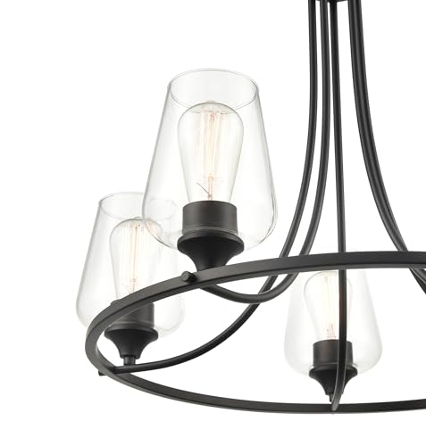 ML Lighting 9725-MB Transitional Five Light Chandelier from Ashford Collection Finish, Matte Black by ML Lighting - Used condition - US$87.82