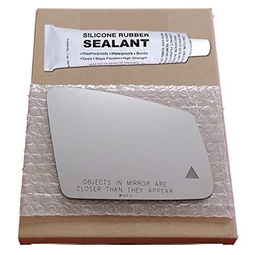 Mirror Glass Replacement + Silicone For 2014-2019 Mercedes-Benz Cla250 Passenger Side - Blind Spot (2014 2015 2016 2017 2018 2019 14 15 16 17 18 19) #TOP3