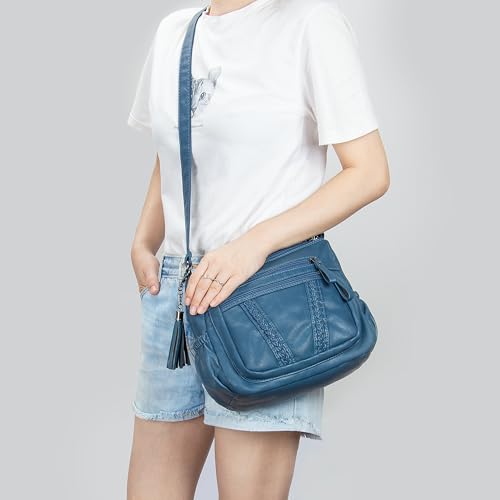 Image of VOLGANIK ROCK Crossbody Bag for Women with Tassel Ladies Soft PU leather Purses and Handbag Pocketbooks