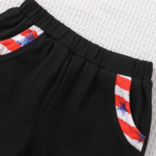 Image of Toddler Boy 4th of July Shorts Set + Stars Stripe Short American Flag Summer Outfits
