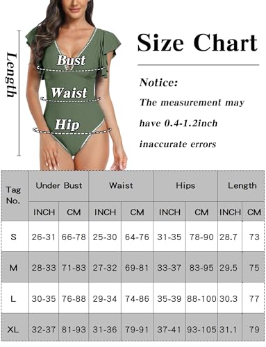 Aivtalk Maiô feminino com decote em V, controle de barriga, alça push up, cintura alta, maiô peça ún