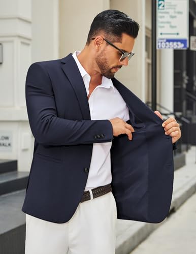 COOFANDY Men's Casual Blazer Slim Fit Two Buttons Sport Coat Lightweight Suit Jacket3