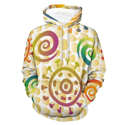 Hoodie Soleil d'or UMENG pour vos sorties urbaines en sweat S