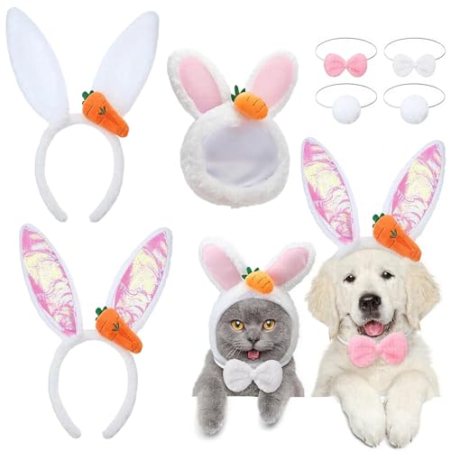 Disfraz Conejo de Pascua para Perros y Gatos 7 Piezas