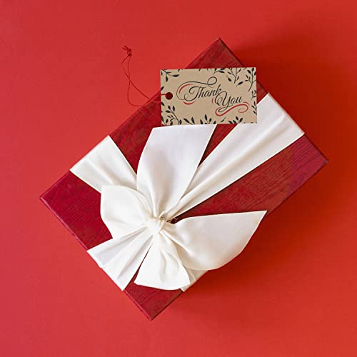 Image of Clickedin - 50 Pieces Kraft Paper Brown Thank You Cards and Tags for Small Business Packaging