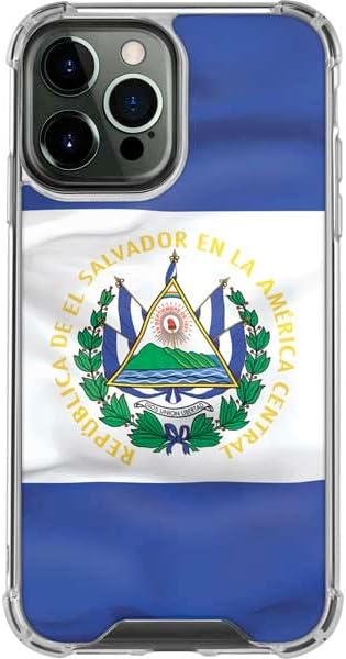 Skinit Clear Phone Case Compatible with iPhone 14 Pro Max - El Salvador Flag Design