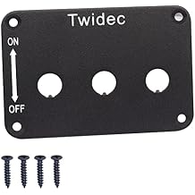 Twidec/Toggle Rocker Switch Panel Housing 3 Way Metal Aluminum Switch Plate Holder Universal Car Trailer Boat Toggle Switch N-007-3K