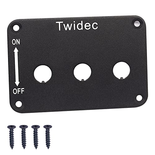 Twidec/Toggle Rocker Switch Panel Housing 3 Way Metal Aluminum Switch Plate Holder Universal Car Trailer Boat Toggle Switch N-007-3K