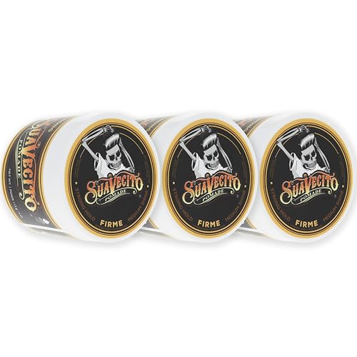 Suavecito Pomade Firme (Strong) Hold - Strong Hold Hair Pomade For Men - Medium Shine Water Based Flake Free Hair Gel - Easy To Wash Out - All Day Hold For All Hair Styles