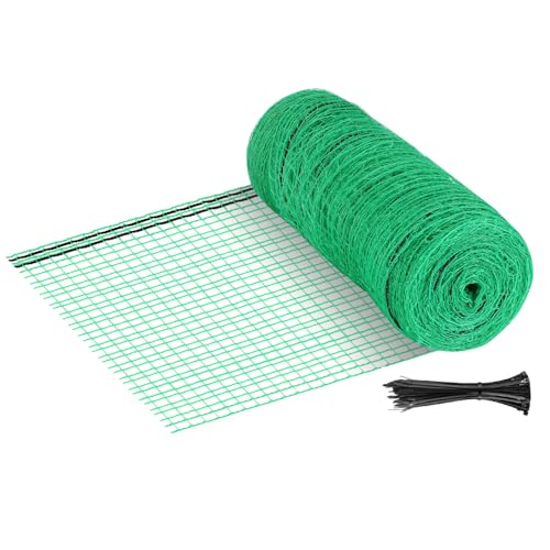 Vocray Plastic Garden Fence 4x100 FT Deer Fence Netting, Temporary Mesh Fencing Animal Barrier for Deer, Chicken, Poultry, Pet, Wildlife, Garden Bird Netting for Plant Fruit Tree Vegetable Protection