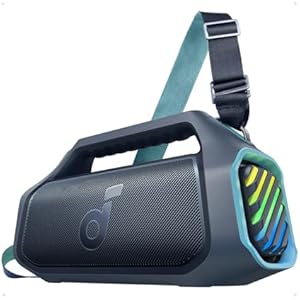 soundcore Anker Boom 2 Plus Outdoor Speaker, Bluetooth Speaker with 140W, 2+2 Channel, BassUp 2.0, 20H, Fast Charge, IPX7 Waterproof, RGB Lights, USB-C, Power Bank, for Camping, Beach, Garde