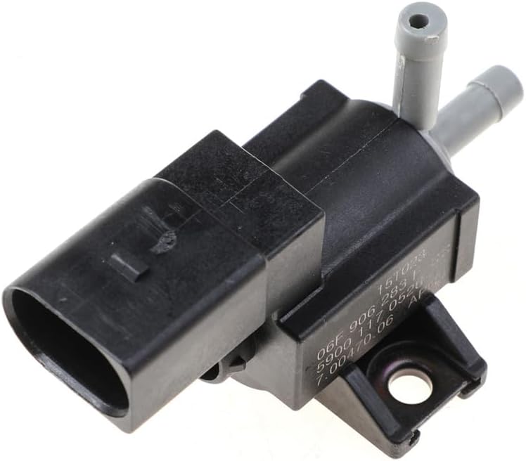 06F906283F Turbocharger Boost Solenoid Valve Car 06F 906 283 F Compatible with Jetta Golf Compatible with Passat CC Compatible with Tiguan A3 A4 A6 A8 TT EA888 2.0TFSI