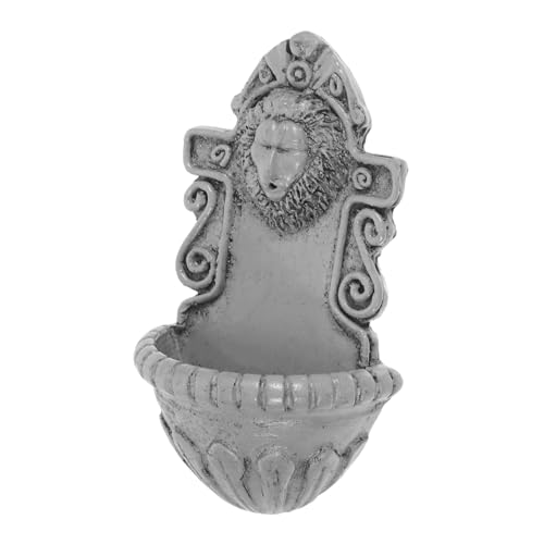 Yardwe Miniature Lion Head Wall Decor Realistic Dollhouse Accessories for