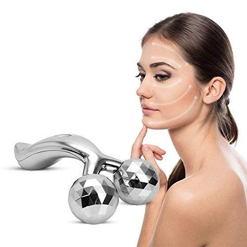 Waterproof Professional 3D Manual Roller face massager Excellent 3D Face massager 360 Rotate Machine for women 2 Wheel Full Body Shaping Skin lifting wrinkle remover Relaxation Tool for women double chin reducer Face jawline shaper and body Massage and Pain Relief Silver ( Smooth Scroll Massager ) Waterproof Professional 3D Manual Roller face massager Excellent 3D Face massager 360 Rotate Machine for women 2 Wheel Full Body Shaping Skin lifting wrinkle remover Relaxation Tool for women double chin reducer Face jawline shaper and body Massage and Pain Relief Silver ( Smooth Scroll Massager )