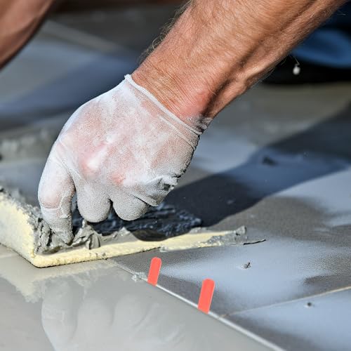 FONDOTIN 100 Cales de Nivellement de Carrelage en Plastique Rouge 5 MM Système de Nivellement pour Carreaux de Sol et Mur Croisillons de Carrelage pour Pose Précise et Ajustement Facile – vue 3