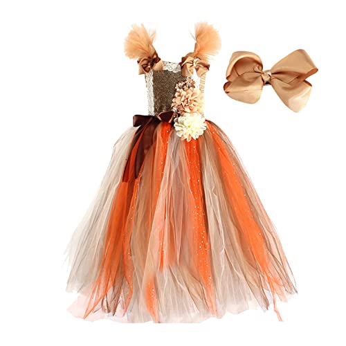Girls Tulle Tutu Dress Kids Carnival Birthday Party Halloween Princess Tulle Dress Up 𝐂ostume with Headband Outfits