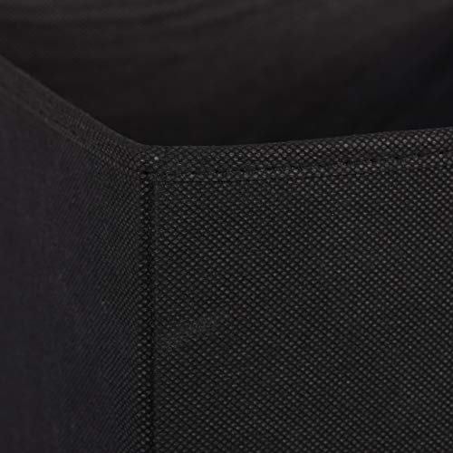 Relaxdays Aufbewahrungsbox 2er Set, quadratisch, Aufbewahrung für Regal, Stoffbox in Würfelform 30x30x30 cm, schwarz