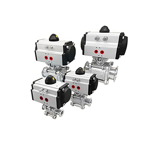 Vanne à bille DN40 avec cylindre à double effet pour commande pneumatique
