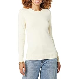 Amazon Essentials Women’s 100% Cotton Crewneck Sweater (Available in Plus Size)
