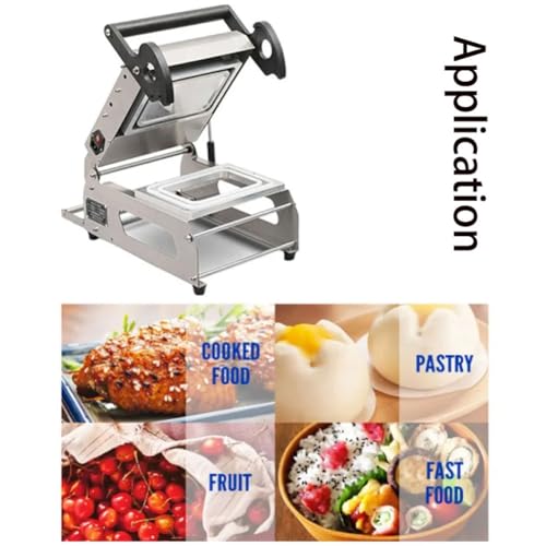 Sigillatrice alimentare manuale per contenitori per sandwich e scatole da asporto, soluzione di imballaggio manuale, ideale per supermercati e aziende alimentari.