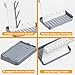 SpaceAid Baby Bottle Drying Rack with 20 Hooks, Space Saving Kitchen Bottles Rack Dryer, Vertical Baby Bottle Holder Organizer for Countertop Storage Accessories (White and Gray)