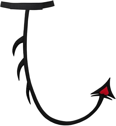 Lucifer Morningstar Tail Hazbin Cosplay Tails Hotel Costume Lucifer Demon Accessories Helluva Devil Prop for Halloween