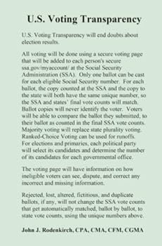 Paperback U.S. Voting Transparency Book