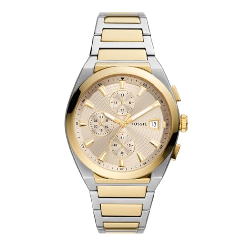 Fossil Everett Analog Gold Dial Men's Watch-FS5796