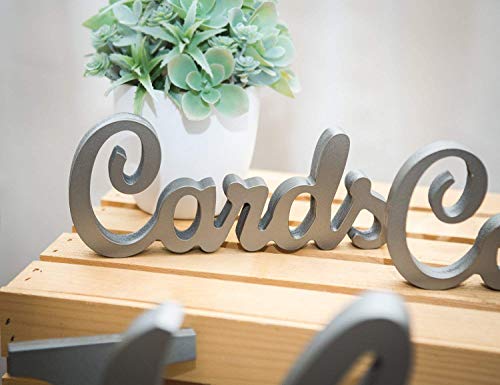 5 Piece Wedding Sign Set - Love, Guestbook, Cards, Cake, Ampersand - Wedding Decor Props Bundle In Many Colors Or Glitter #TOP2