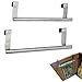 Evelots Dish/Towel Bar Holders-in/Out Cabinet Door-Stainless Steel-No Tool-Set/2
