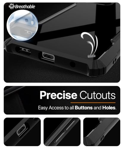 Image of WOW IMAGINE Shock Proof Clear Protective Back Case for Realme 14 Pro 5G - AirEDGE Technology | 360 Degree Camera Protection | Transparent Hybrid Back Case Mobile Cover - Black