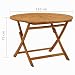 vidaXL Akazienholz Massiv Gartentisch Klappbar Terrassentisch Esstisch Holztisch Massivholztisch Gartenmöbel Tisch Klapptisch Outdoor 110cm