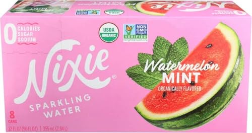 Image of Nixie Organic Watermelon Mint Sparkling Water 8 Pack, 12 FZ