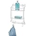 InterDesign Power Lock Suction Bathroom Shower Caddy Organizer for Shampoo, Conditioner, Soap - Clear