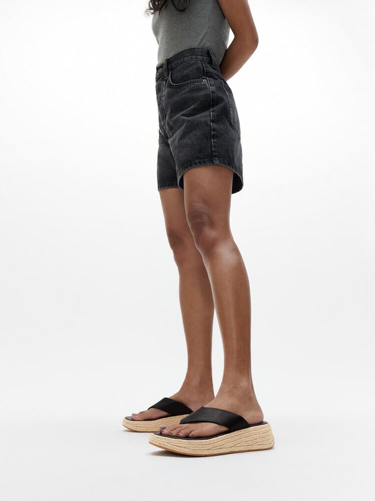 Image of FitFlop womens F-mode Espadrille Leather Flatform T /Post Sandals