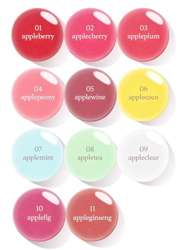 NOONI-Korean-Lip-Oil-Appleberry-Lip-Stain-Gift-Moisturizing-Revitalizing-and-Tinting-for-Dry-Lips-with-Raspberry-Fruit-Extract-Holiday-Christmas-Gift-012-Fl-Oz