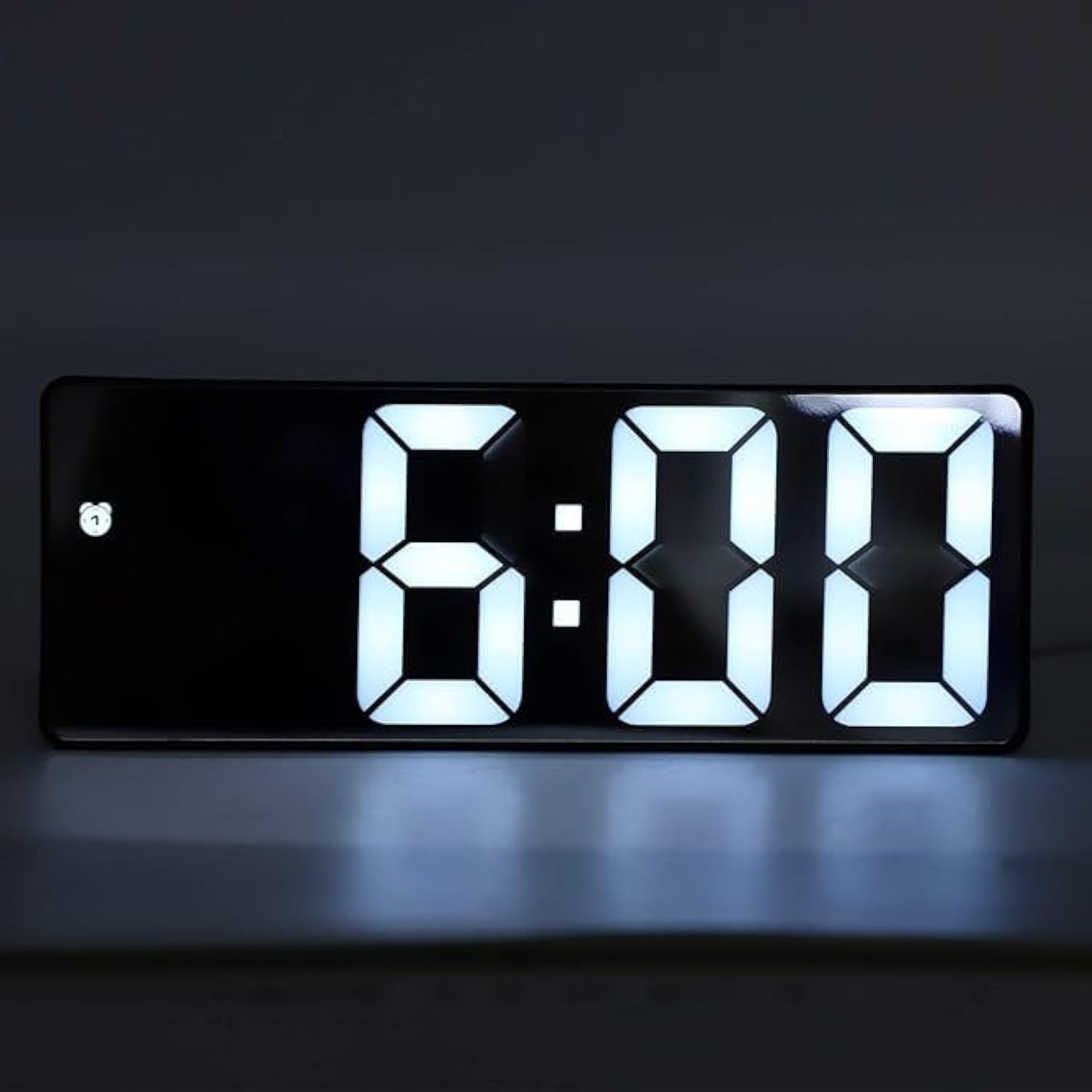 LED Mirror Digital Alarm Clock with Adjustable Brightness