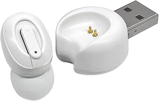 Raster Banana 智能手机 Android iPhone用 Bluetooth5.0 单耳耳机 麦克风 免提通话 充电用USB支架 苹果 智能手机 蓝牙 白色 RBTEMMS03WH
