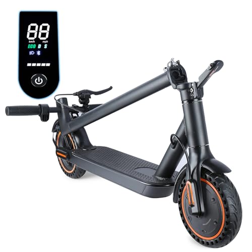 Electric Scooter, 500W Motor, Top Speed 19MPH, 19 Miles Long Range, Foldable Electric Scooter for Adults with Dual Brakes and App Control, 8.5'' Puncture-Proof Tire