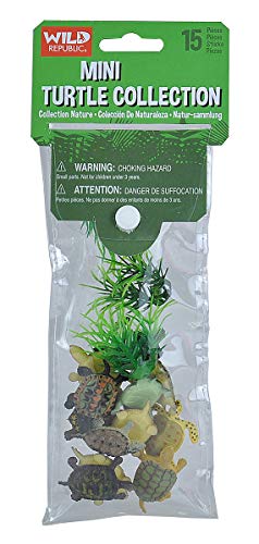Wild Republic Polybag Mini Schildkröte, zwölf Tierarten Aus Dem Schildkröte, Geschenktüte für Kinder, Spielfiguren-Tiere, Toll für die Spielzeug-Sammlung