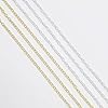60 Feet Metal Iron Necklace Chains 3mm Bulk Curb Link Chain for Jewelry Making DIY Craft Supplies (Silver and Gold) #3