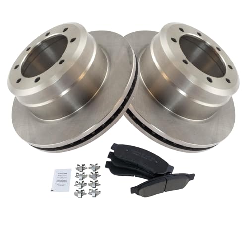 TRQ Rear Brake Pad & Rotor Kit Ceramic Compatible with 2005-2012 Ford F-350 Super Duty 2011-2012...