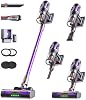 Aspiradora inalámbrica de 90 minutos, actualizada 650W 55KPA, con pantalla inteligente, taza de 1.8L, cepillo en forma de V anti-enredos, carga de pared, autosoporte, para hogar, piso, alfombra 2