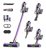 90Mins Cordless Vacuum Cleaner,Upgraded 650W 55KPA Cordless Stick Vacuum with Smart Display,1.8L Cup,V-Shaped Anti-Tangle Brush,Wall Mount Charging,Self-Standing Vacuum Cleaners for Home,Floor,Carpet